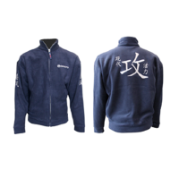 Куртка флисовая синяя мужская на молнии S