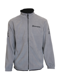 Куртка флисовая серая мужская на молнии XL